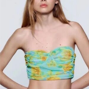 Zara Strapless crop Top
